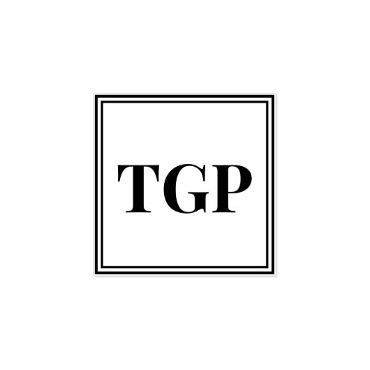 Uw Initialen Rubberstempel (Afrduk)