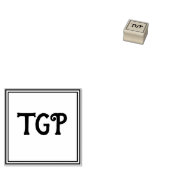 Uw Initialen Rubberstempel (Gestempeld)