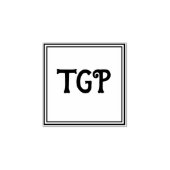 Uw Initialen Rubberstempel (Afrduk)