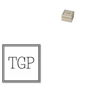 Uw Initialen Rubberstempel (Gestempeld)