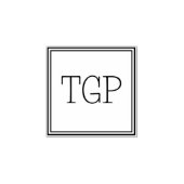 Uw Initialen Rubberstempel (Afrduk)