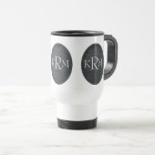 Uw initials monogram op maat gemaakt reisbeker (Voorkant rechts)