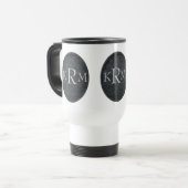 Uw initials monogram op maat gemaakt reisbeker (Voorkant links)