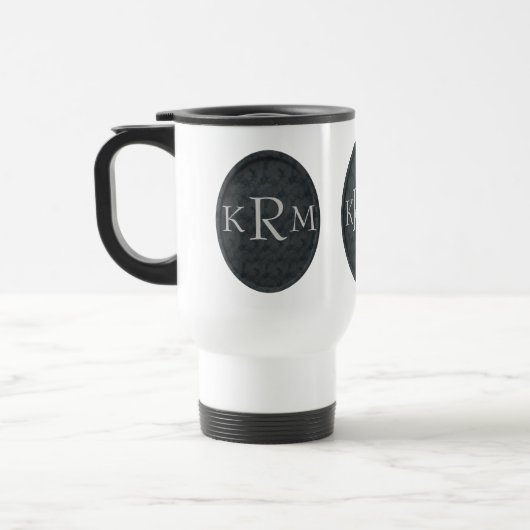 Uw initials monogram op maat gemaakt reisbeker (Links)