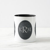 Uw initials monogram personaliseren mok (Midden)