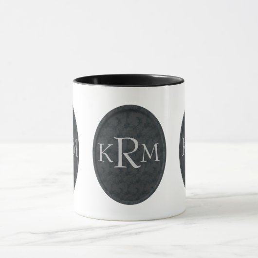 Uw initials monogram personaliseren mok (Midden)