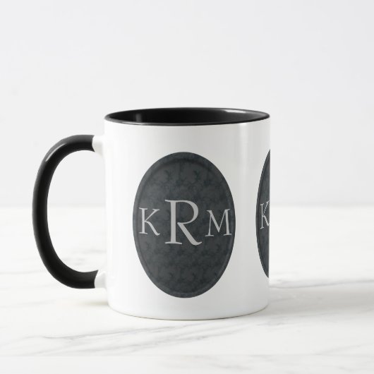 Uw initials monogram personaliseren mok (Links)
