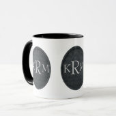 Uw initials monogram personaliseren mok (Voorkant links)