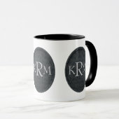 Uw initials monogram personaliseren mok (Voorkant rechts)