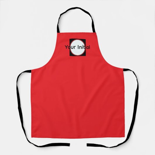 Uw initiële monogram rood schort (Voorkant)