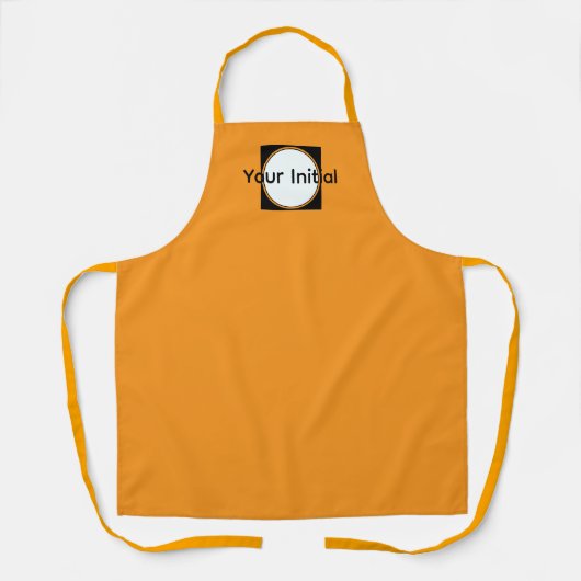 Uw initiële monogram sinaasappel schort (Voorkant)