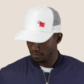 Uw initiële monogram wit trucker pet (In situ)