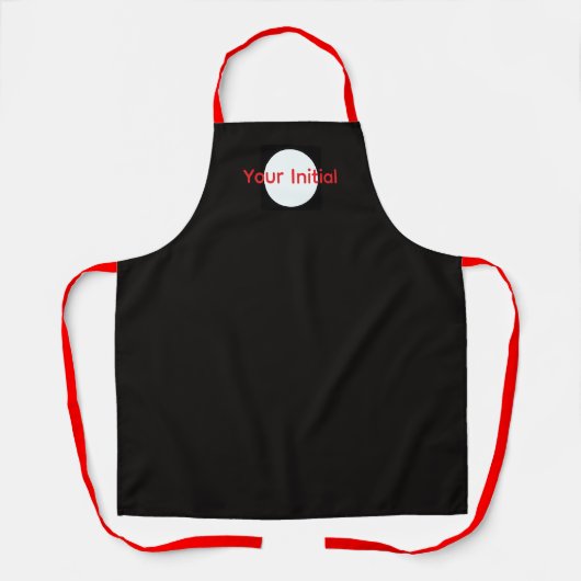 Uw initiële monogram zwart schort (Voorkant)