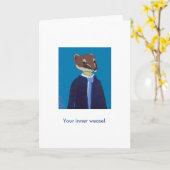 Uw innerlijke wezel dagelijkse kunst plezier uniek kaart (Gele Bloem)