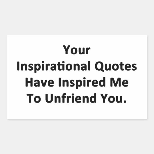 Uw Inspirerend offertes Rechthoekige Sticker (Voorkant)