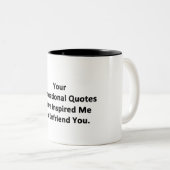 Uw Inspirerend offertes Tweekleurige Koffiemok (Voorkant rechts)