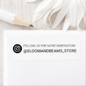 Uw Instagram naam Social Handle Label (Insitu)