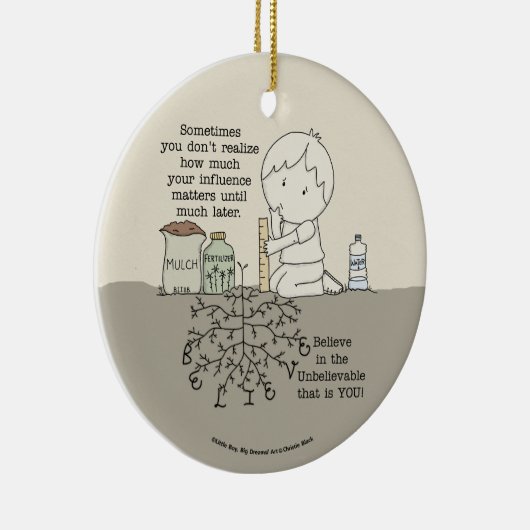 Uw invloed is van belang keramisch ornament (Rechts)