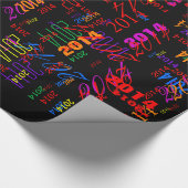  uw jaar regenboogextravaganza cadeaupapier (Hoek)