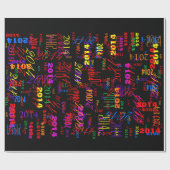  uw jaar regenboogextravaganza cadeaupapier (Vlak)