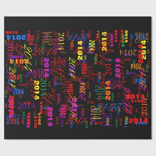 uw jaar regenboogextravaganza cadeaupapier (Vlak)