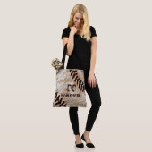 Uw Jersey Nummer Naam Vintage look Baseball Tas (Op model)