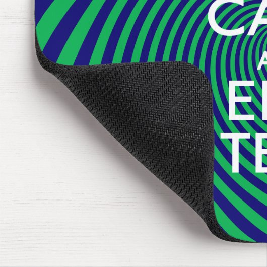 Uw kalm-houdtekst in blauw groen werveldecor muismat (Hoek)