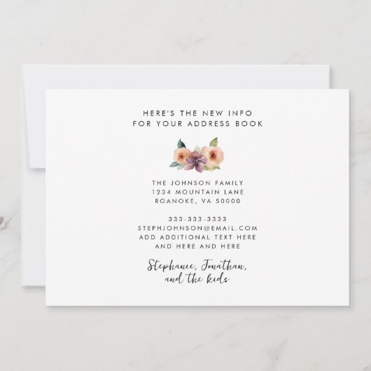 Uw kamer heeft verhuisde bergen aankondiging (Achterkant)