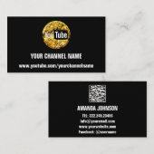 UW KANAAL NAAM YOUTUBER SUSCRIBE GOLD VISITEKAARTJE (Voorkant / Achterkant)