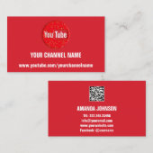 UW KANAAL NAAM YOUTUBER SUSCRIBE LOGO QR CODE VISITEKAARTJE (Voorkant / Achterkant)