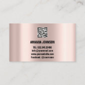 UW KANAALBENAMING YOUTUBER LOGO QR ROOS STRIPS VISITEKAARTJE (Achterkant)