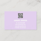 UW KANAALBENAMING YOUTUBER SUSCRIBE LOGO QR PINK VISITEKAARTJE (Achterkant)