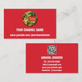 UW KANAALNAAM YOUTUBER SUSCRIBE KAART VISITEKAARTJE (Voorkant / Achterkant)