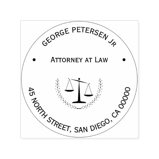 Uw kantoor logo | Rechtsgeleerdheid Zelfinktende Stempel (Design)