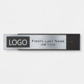 Uw Kantoor van de BedrijfsLogo van de  Zilver Deurbordje (Voorkant)