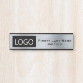 Uw Kantoor van de BedrijfsLogo van de  Zilver Deurbordje (Voorkant)