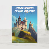 Uw kasteel is uw nieuwe huis gefeliciteerd kaart (Voorkant)