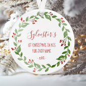 Uw Kat Foto 1 Kerstmis met Waterverf Ornament