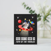 Uw kat in een Alien Spaceship UFO Sci Fi Scene Briefkaart (Staand voorkant)