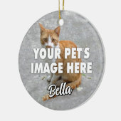 Uw katfoto keramisch ornament (Links)