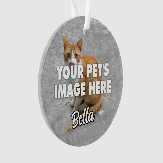 Uw katfoto ornament (voorkant)
