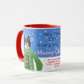 Uw Katten In Lelijke Kersttruien Aangepaste Foto Mok (Voorkant links)