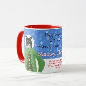 Uw Katten In Lelijke Kersttruien Aangepaste Foto Mok (Voorkant links)