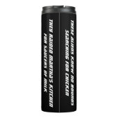 Uw katten in UFOs Katten in Ruimte Gepersonaliseer Thermosbeker (Achterkant)