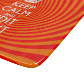 Uw Keep Calm-Gezegde op Vibrant Oranje wervelkolom Snijplank (Hoek)