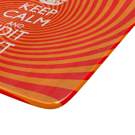 Uw Keep Calm-Gezegde op Vibrant Oranje wervelkolom Snijplank (Hoek)