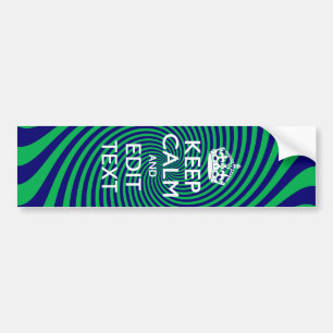 Uw Keep Calm-tekst op een levendige wervelgrafiek Bumpersticker