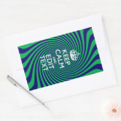 Uw Keep Calm-tekst op een levendige wervelgrafiek Rechthoekige Sticker (Envelop)
