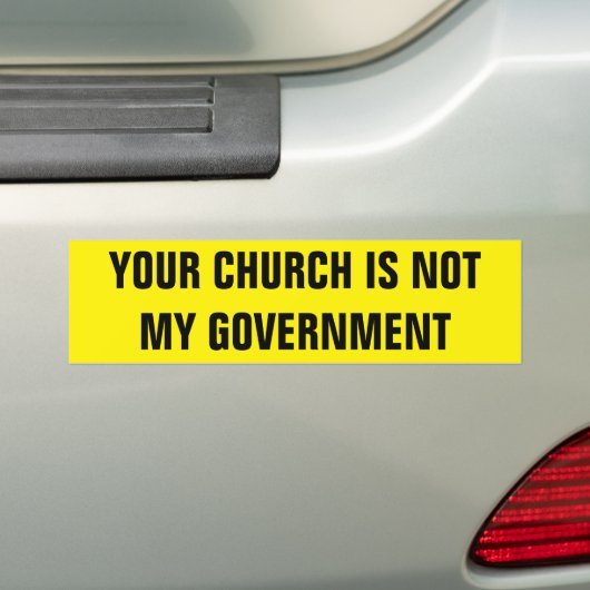 UW KERK IS NIET MIJN REGERING BUMPERSTICKER (Op auto)