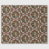 Uw Kerst Baby Foto Rood Groen Roll van Cadeaupapier (Vlak)